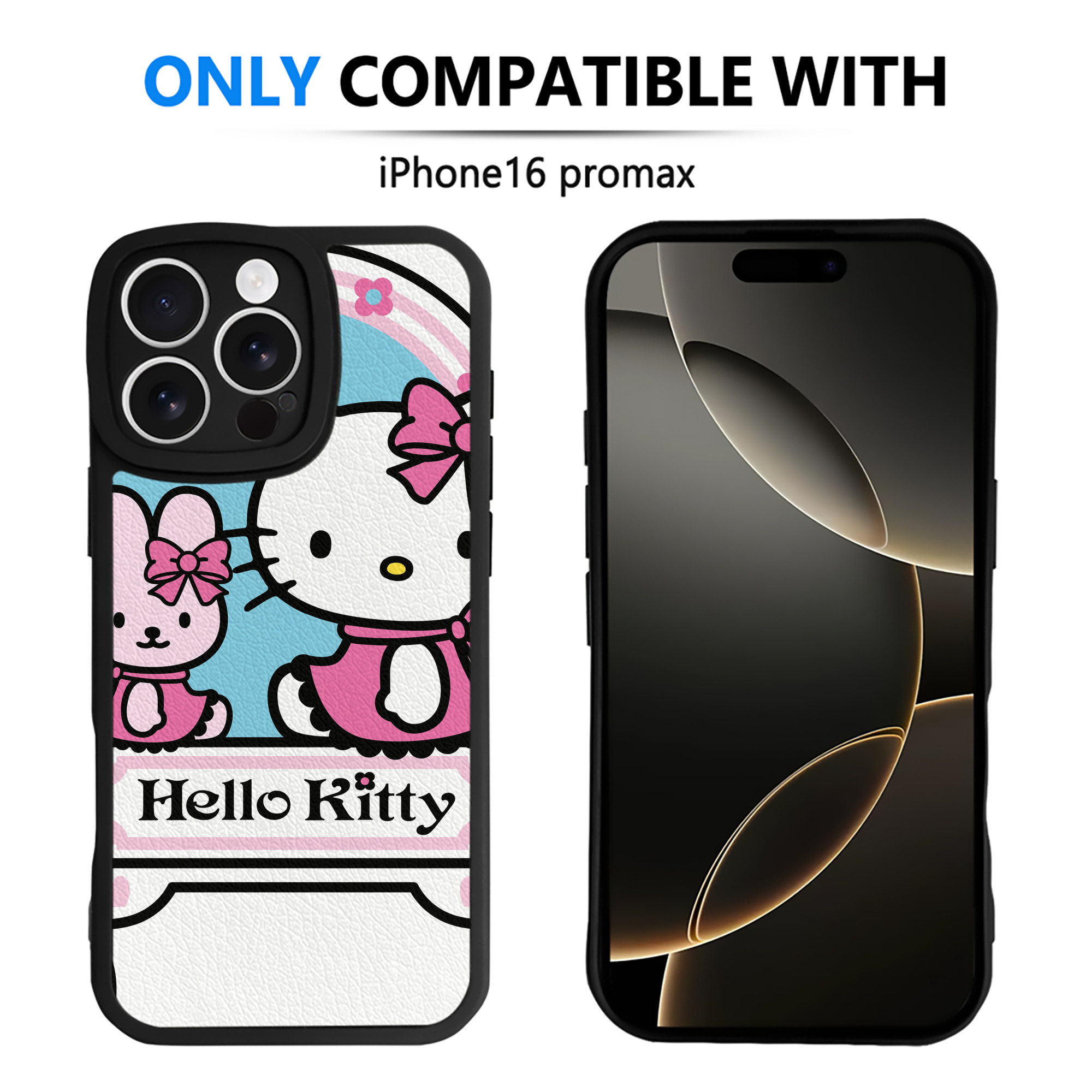 （画像用） Hello Kitty ハローキティ 【iPhone 16シリーズ対応】シリコンスマホケース（レザー調） 材質：シリコン